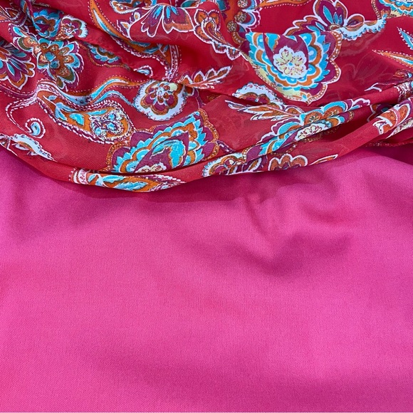 RabbitRabbitRabbit red sheer floral maxi dress 6 - Picture 8 of 12